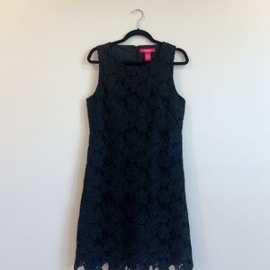 Catherine Malandrino - Black Crochet Lace Sleeveless Dress